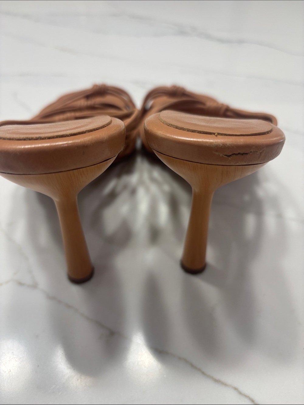 Joie Tan Strappy Knot-Detail High Heel Sandals - Picture 13 of 13